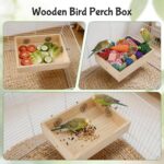 Natural Wood Foraging Bird Toy Box with Chewable Parrot Playthings — view 5