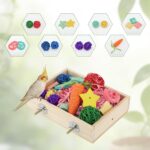 Natural Wood Foraging Bird Toy Box with Chewable Parrot Playthings — view 6