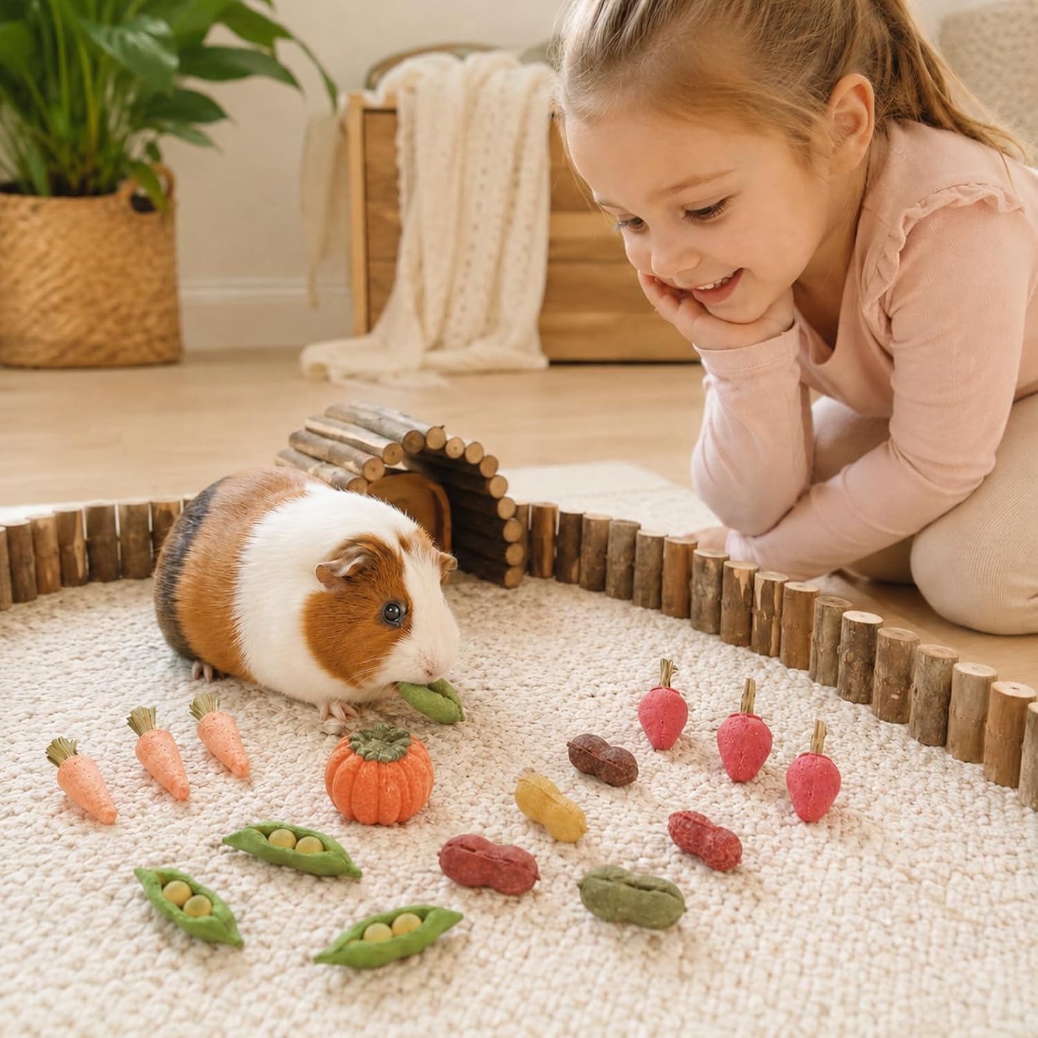 Natural Small Pet Chew Toys - Hình 2