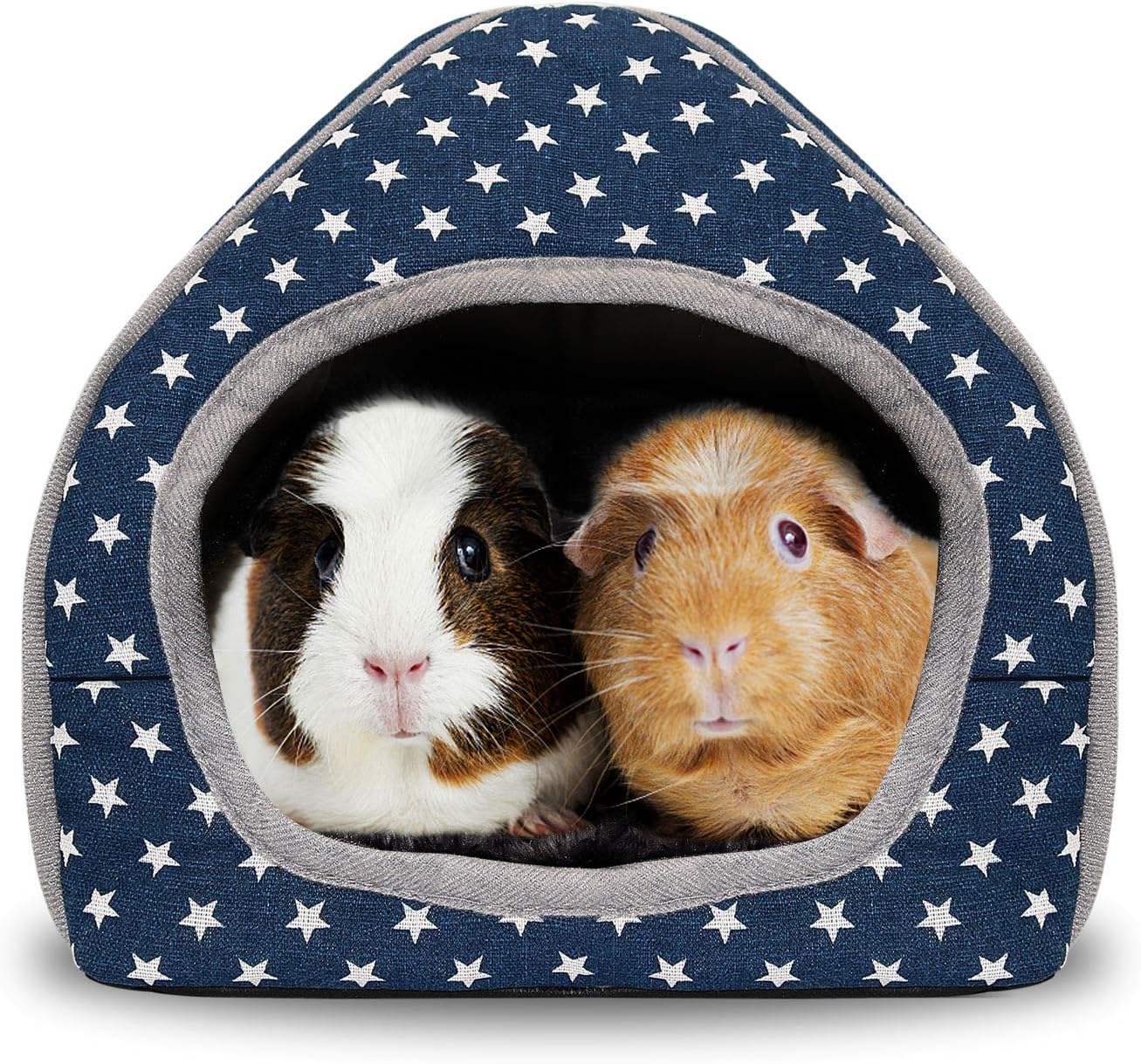 Navy Starry Small Pet Hideaway Bed