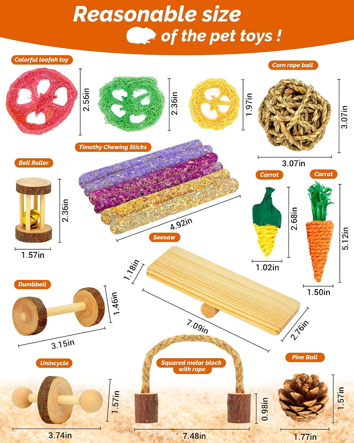 Natural Small Pet Chew & Play Set - Hình 2