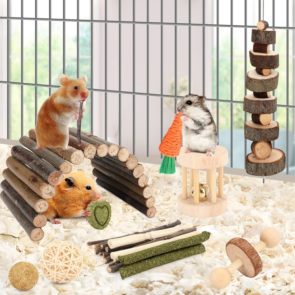 Natural Wood Small Pet Activity Kit - Hình 2
