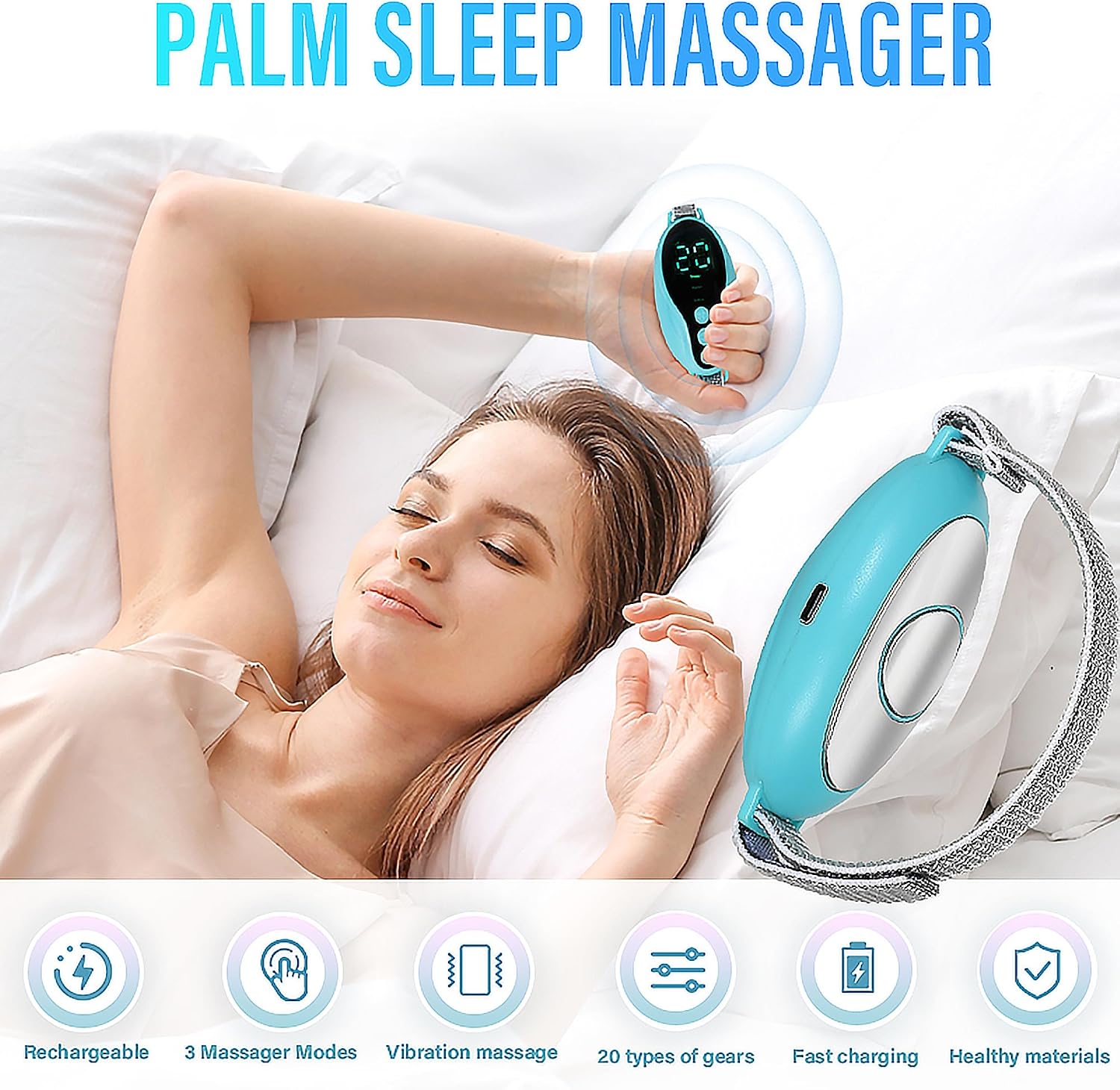 Handheld Sleep Aid Device, Palm Sleep Massage Anxiety Device — view 2