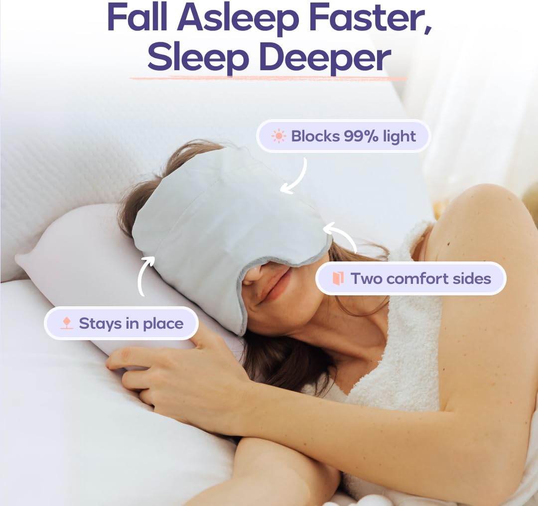 Mellow Weighted Sleep Eye Mask for Sleeping, Naps & Relaxation, Washable — view 2