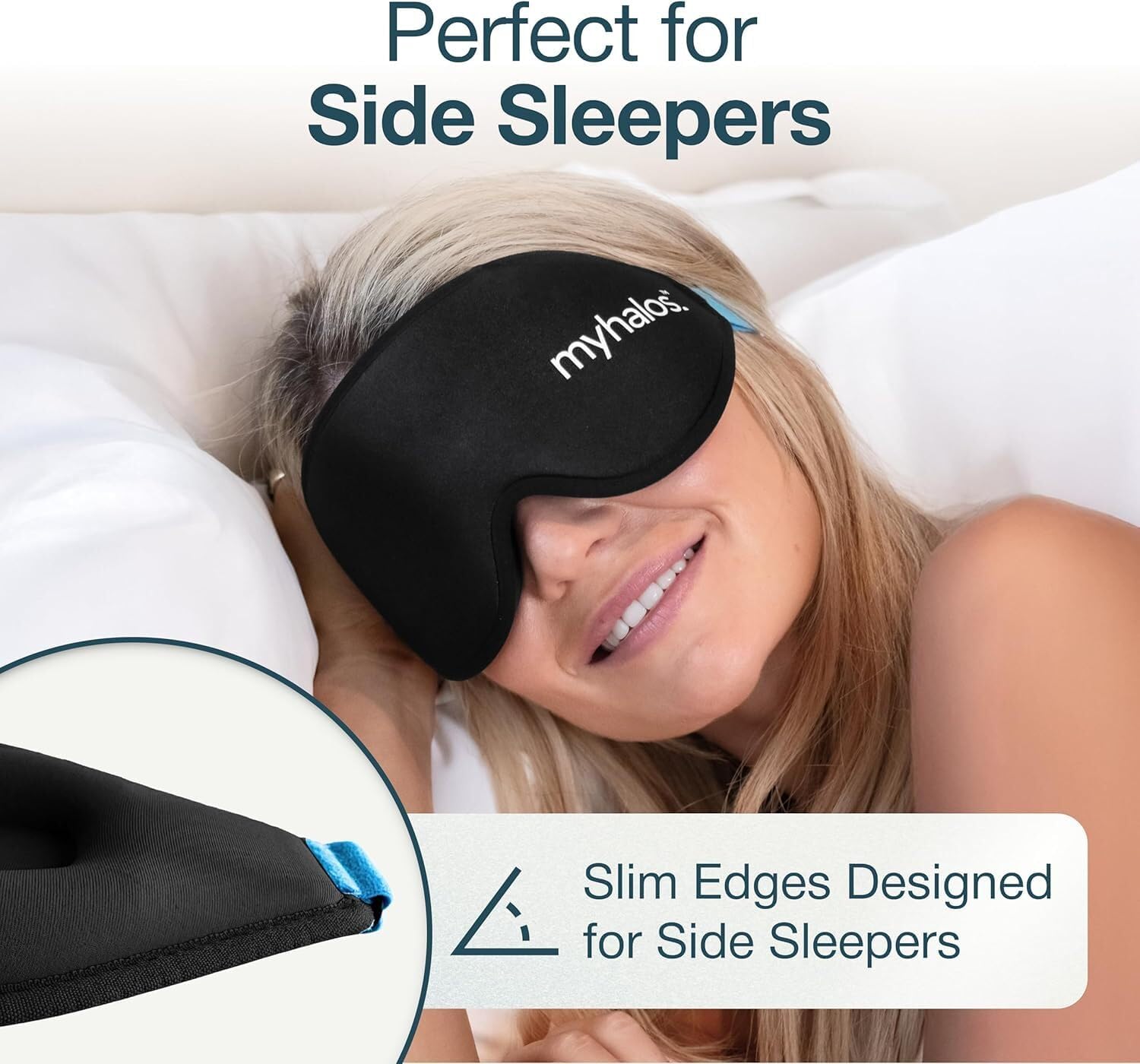 MyHalos® Sleep Mask for Men and Women, 3D Blackout Eye Masks for Sleep — view 2