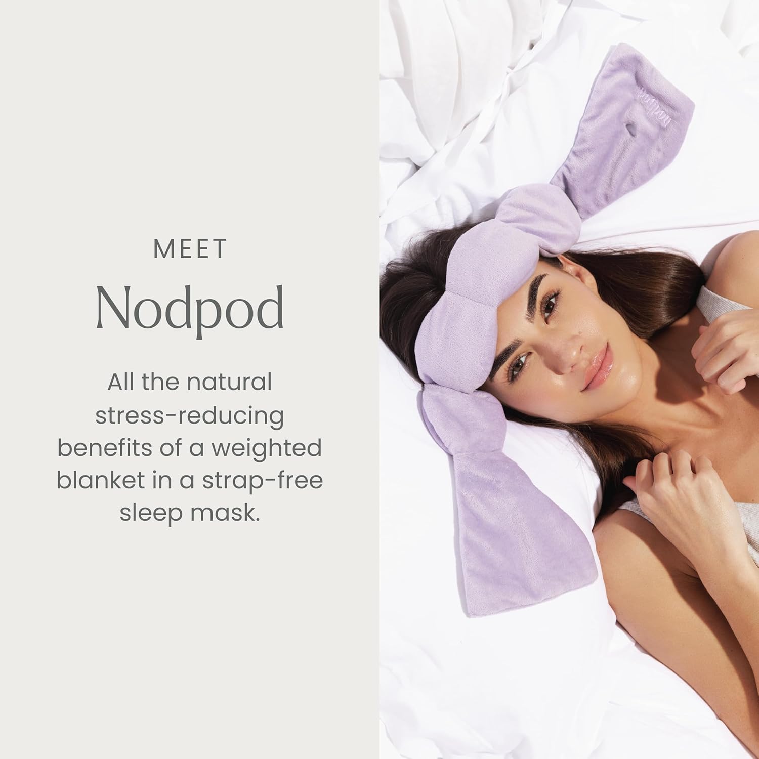 nodpod Patented Gentle Pressure Sleep Mask, Weighted Eye Mask - Patented Light Blocking Design for — view 2