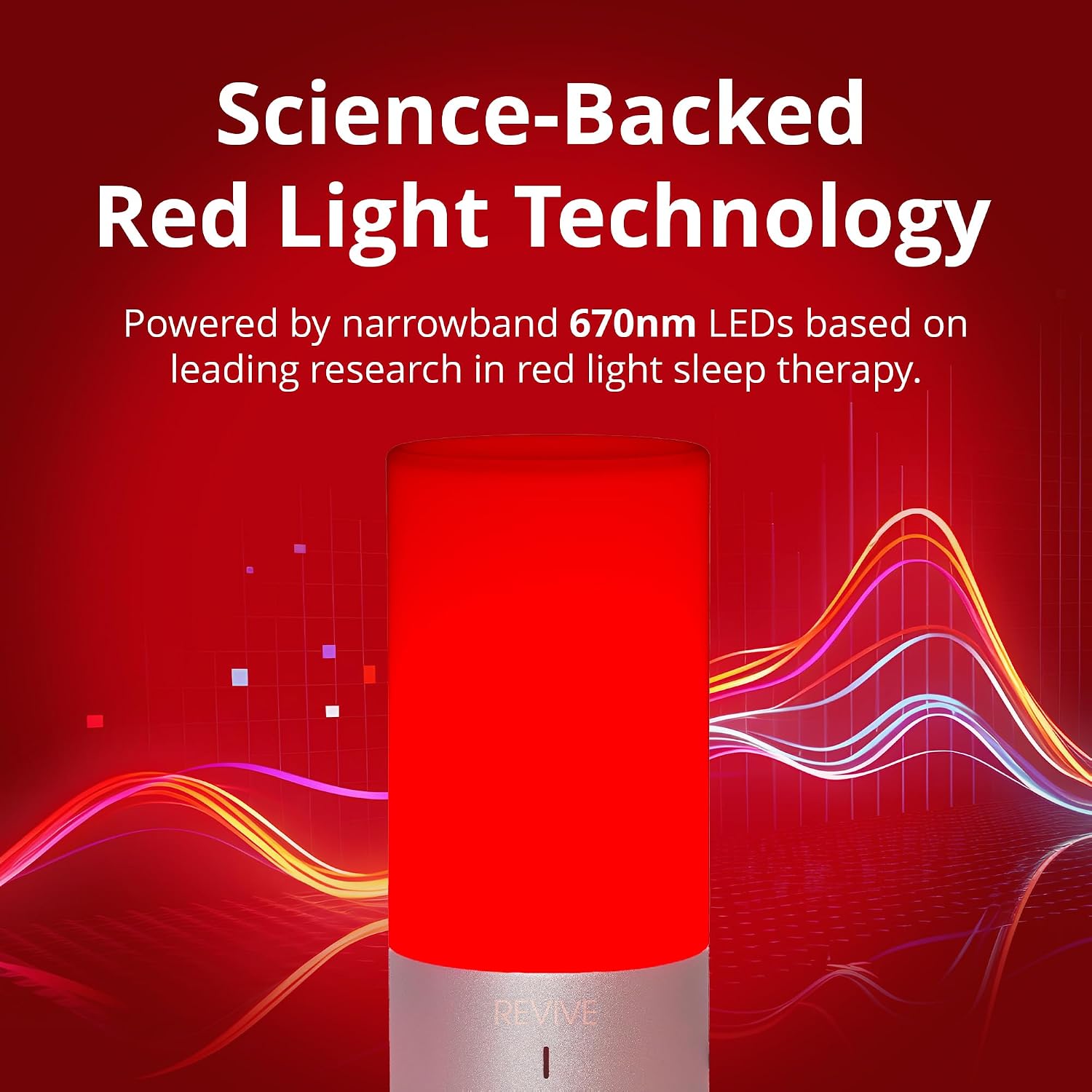 Revive - 670nm Red Lamp by Gamma - Sleep Light - Melatonin Promoting Natural Sleep Aid, Bedroom & — view 2