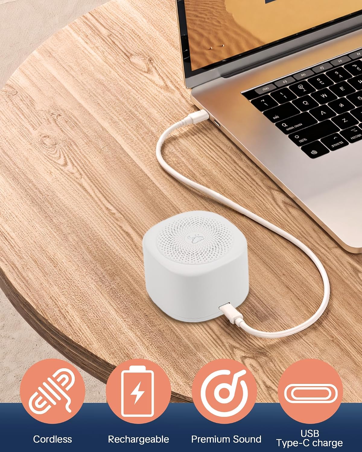Travel White Noise Sound Machine 20 Sounds, Portable Sound Machine for Adults Sleep, Mini Sleep Aid — view 6