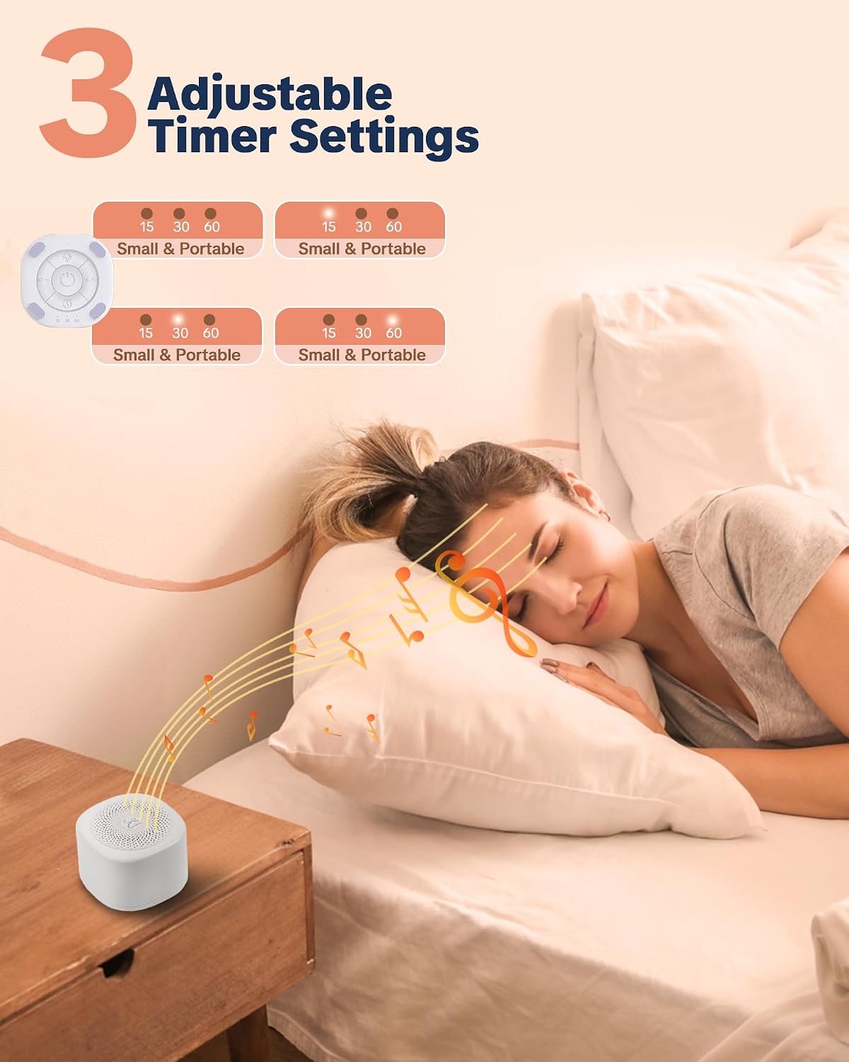 Travel White Noise Sound Machine 20 Sounds, Portable Sound Machine for Adults Sleep, Mini Sleep Aid — view 4