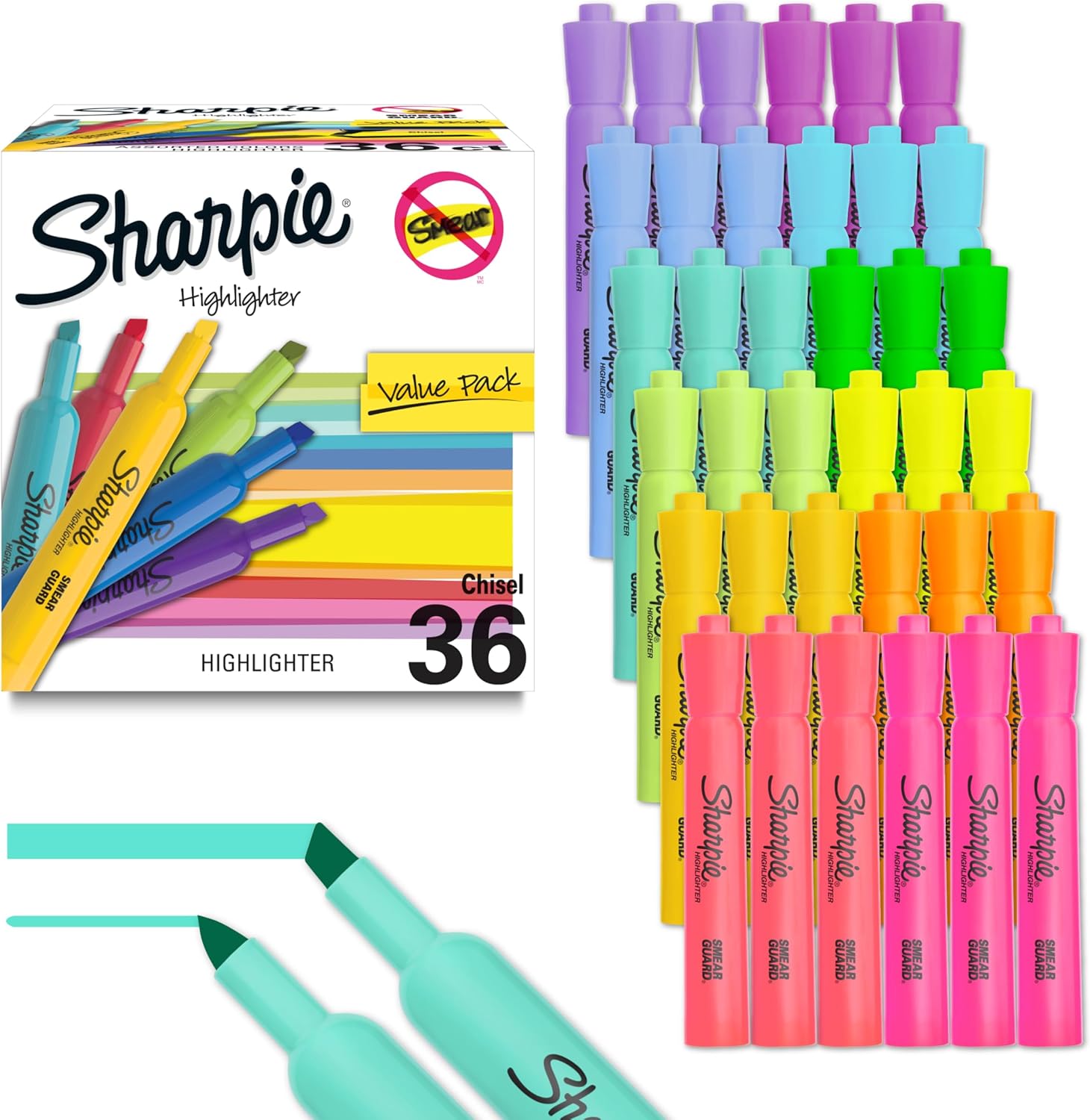 Chisel Tip Highlighters Value Pack - Assorted Vibrant Colors