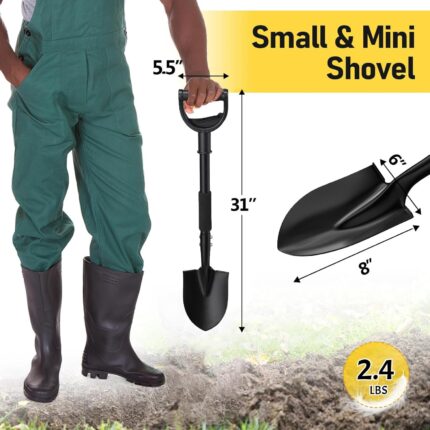Compact Steel D-Handle Shovel – photo 2