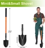 Compact Orange Handle Steel Digging Shovel – photo 2