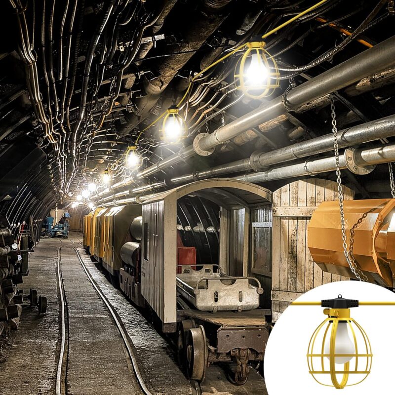 Rugged Industrial String Lights - Hình 2