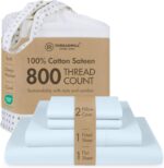 Threadmill White 800 TC Cotton Sateen Sheet Set - Hình 10
