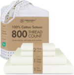 Threadmill White 800 TC Cotton Sateen Sheet Set - Hình 13