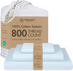 Threadmill White 800 TC Cotton Sateen Sheet Set - Hình 14
