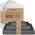 Threadmill White 800 TC Cotton Sateen Sheet Set - Hình 21