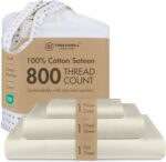 Threadmill White 800 TC Cotton Sateen Sheet Set - Hình 22