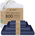 Threadmill White 800 TC Cotton Sateen Sheet Set - Hình 23