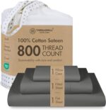 Threadmill White 800 TC Cotton Sateen Sheet Set - Hình 24