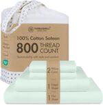 Threadmill White 800 TC Cotton Sateen Sheet Set - Hình 25