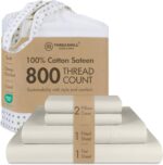 Threadmill White 800 TC Cotton Sateen Sheet Set - Hình 26