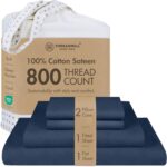 Threadmill White 800 TC Cotton Sateen Sheet Set - Hình 28