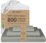 Threadmill White 800 TC Cotton Sateen Sheet Set - Hình 30