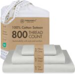 Threadmill White 800 TC Cotton Sateen Sheet Set - Hình 31