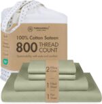 Threadmill White 800 TC Cotton Sateen Sheet Set - Hình 33