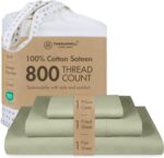 Threadmill White 800 TC Cotton Sateen Sheet Set - Hình 34