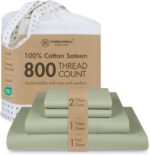 Threadmill White 800 TC Cotton Sateen Sheet Set - Hình 37
