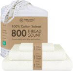 Threadmill White 800 TC Cotton Sateen Sheet Set - Hình 39