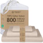 Threadmill White 800 TC Cotton Sateen Sheet Set - Hình 44