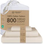 Threadmill White 800 TC Cotton Sateen Sheet Set - Hình 45
