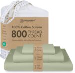 Threadmill White 800 TC Cotton Sateen Sheet Set - Hình 46