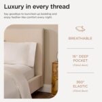 Threadmill White 800 TC Cotton Sateen Sheet Set - Hình 5