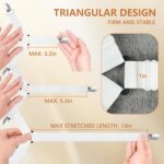 Adjustable White Triangular Bed Sheet Fasteners - Hình 2