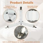 Adjustable White Triangular Bed Sheet Fasteners - Hình 3