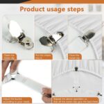 Adjustable White Triangular Bed Sheet Fasteners - Hình 4