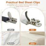 Adjustable White Triangular Bed Sheet Fasteners - Hình 5