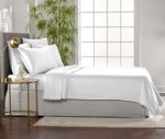Pure White Bamboo Viscose Sheet Set - Hình 2