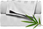 Pure White Bamboo Viscose Sheet Set - Hình 28