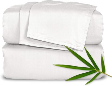 Pure White Bamboo Viscose Sheet Set
