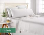 Pure White Bamboo Viscose Sheet Set - Hình 5