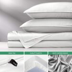 Pure White Bamboo Viscose Sheet Set - Hình 6