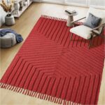 Plush White Cotton Bath Mat Set - Hình 11
