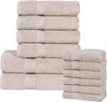 Peach Coral Cotton Bath Towels - Hình 12