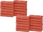 Peach Coral Cotton Bath Towels - Hình 19