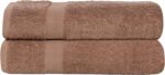 Peach Coral Cotton Bath Towels - Hình 36